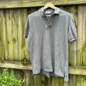 Southern Tide Skipjack Short-Sleeve Polo Shirt Gray‎ Size Large